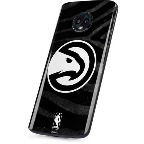 NBA Atlanta Hawks Black Animal Print Moto G6 Skin