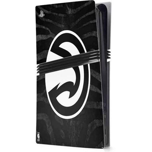 NBA Atlanta Hawks Black Animal Print PS5 Pro Console Skin