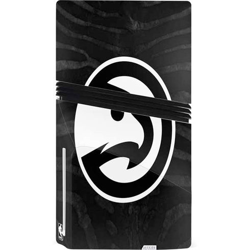 NBA Atlanta Hawks Black Animal Print PS5 Pro Disk Console Skin