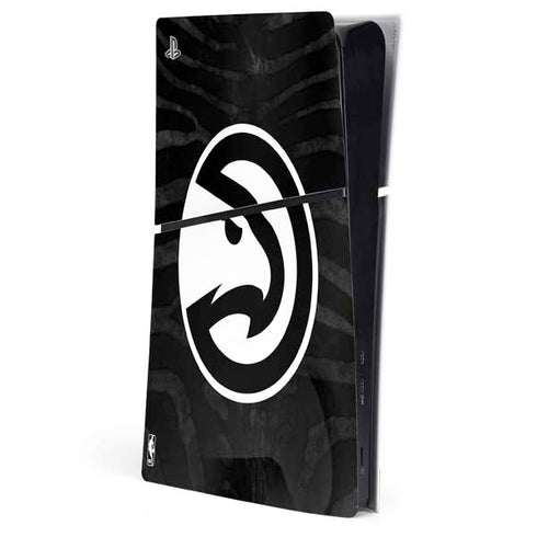 NBA Atlanta Hawks Black Animal Print PS5 Slim Digital Edition Console Skin