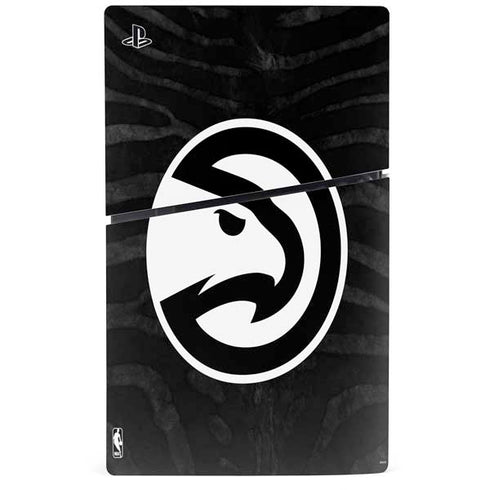 NBA Atlanta Hawks Black Animal Print PS5 Slim Digital Edition Console Skin