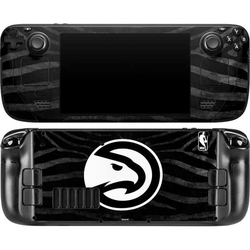 NBA Atlanta Hawks Black Animal Print Steam Deck Handheld Gaming Computer OLED Skin