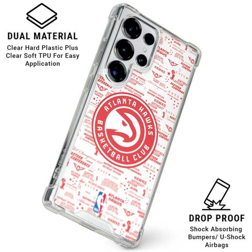 NBA Atlanta Hawks Blast Galaxy S25 Ultra Clear Case