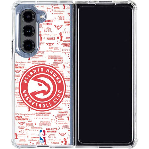 NBA Atlanta Hawks Blast Galaxy Z Fold5 5G Clear Case