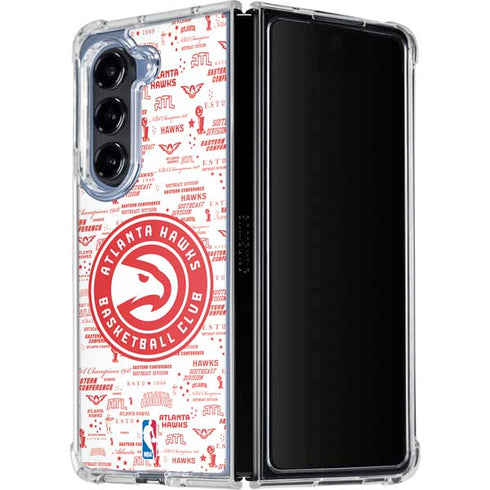 NBA Atlanta Hawks Blast Galaxy Z Fold5 5G Clear Case