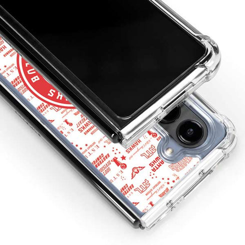 NBA Atlanta Hawks Blast Galaxy Z Fold5 5G Clear Case