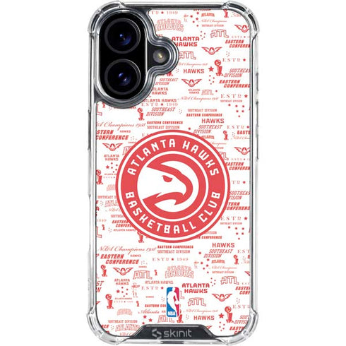 NBA Atlanta Hawks Blast iPhone 16 Clear Case