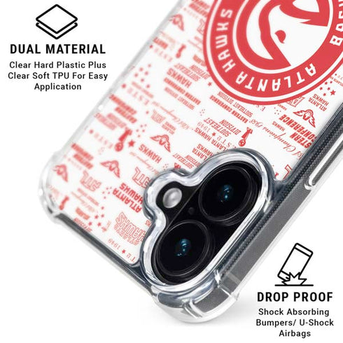 NBA Atlanta Hawks Blast iPhone 16 Clear Case