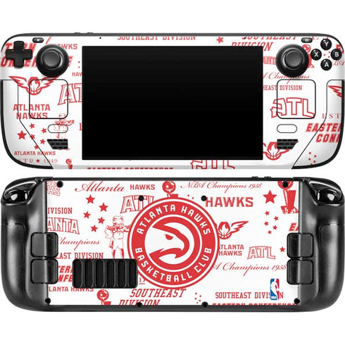 NBA Atlanta Hawks Blast Steam Deck Handheld Gaming Computer OLED Skin