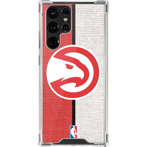 NBA Atlanta Hawks Canvas Galaxy S22 Ultra Clear Case