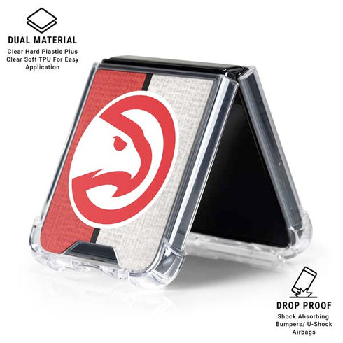 NBA Atlanta Hawks Canvas Galaxy Z Flip6 Clear Case