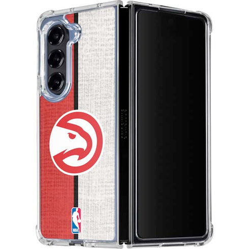 NBA Atlanta Hawks Canvas Galaxy Z Fold5 5G Clear Case