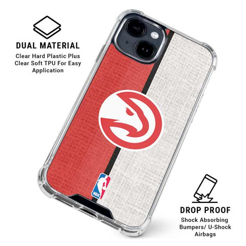 NBA Atlanta Hawks Canvas iPhone 15 Clear Case