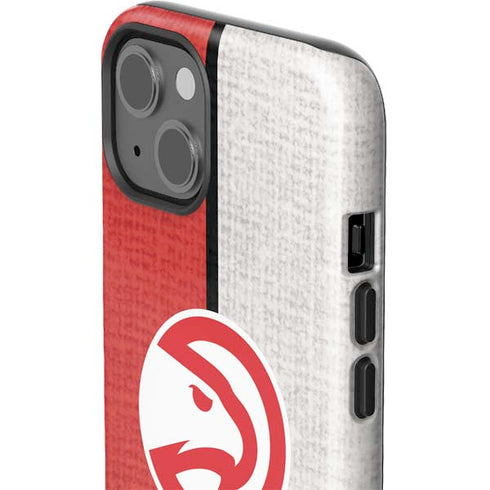 NBA Atlanta Hawks Canvas iPhone 15 Impact Case