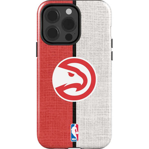NBA Atlanta Hawks Canvas iPhone 15 Pro Impact Case