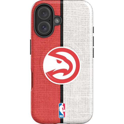NBA Atlanta Hawks Canvas iPhone 16 Magsafe Impact Case