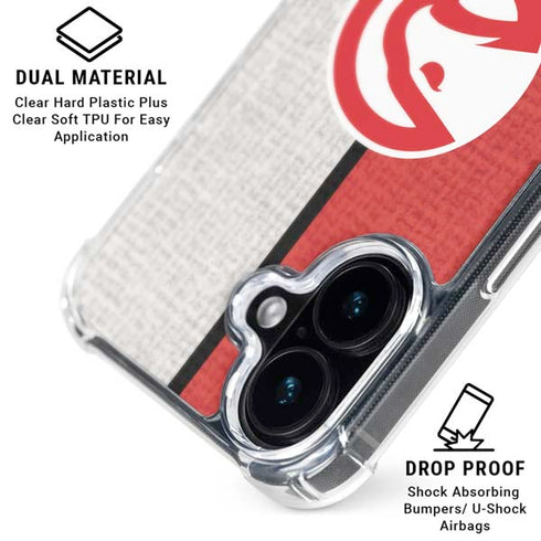 NBA Atlanta Hawks Canvas iPhone 16 Plus Clear Case
