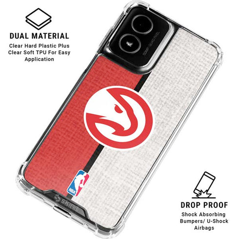 NBA Atlanta Hawks Canvas Moto G Power 5G (2024) Clear Case