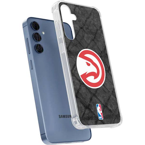 NBA Atlanta Hawks Dark Rust Galaxy A35 5G Clear Case