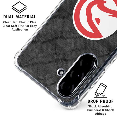 NBA Atlanta Hawks Dark Rust Galaxy A36 5G Clear Case