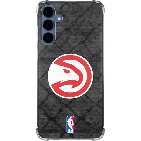 NBA Atlanta Hawks Dark Rust Galaxy A55 5G Clear Case