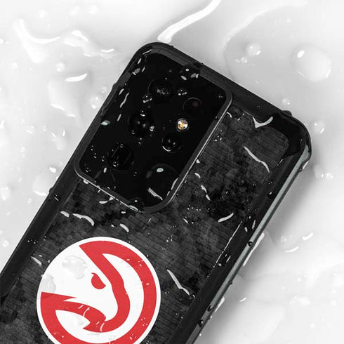 NBA Atlanta Hawks Dark Rust Galaxy S24 Ultra Waterproof Case
