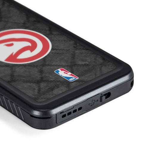 NBA Atlanta Hawks Dark Rust Galaxy S24 Waterproof Case