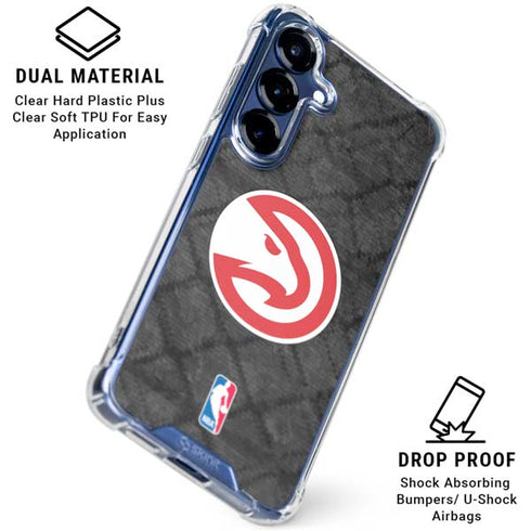 NBA Atlanta Hawks Dark Rust Galaxy S25 Clear Case