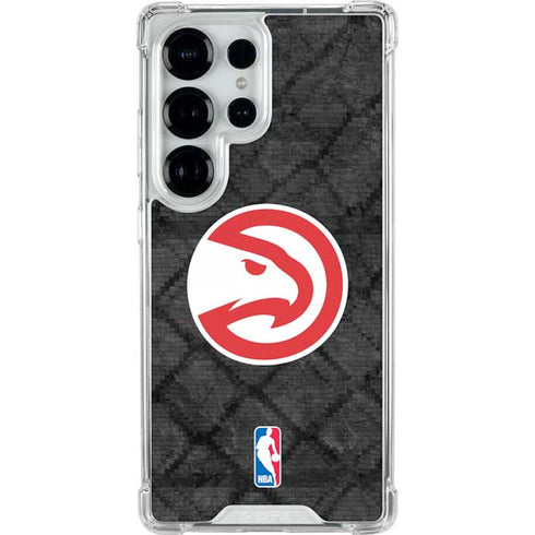 NBA Atlanta Hawks Dark Rust Galaxy S25 Ultra Clear Case