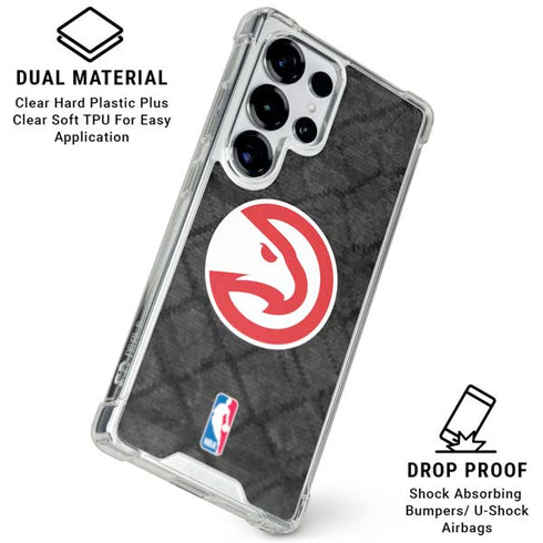 NBA Atlanta Hawks Dark Rust Galaxy S25 Ultra Clear Case