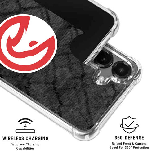 NBA Atlanta Hawks Dark Rust Galaxy S26 Clear Case