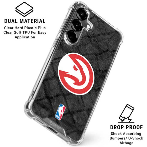 NBA Atlanta Hawks Dark Rust Galaxy S26 Clear Case