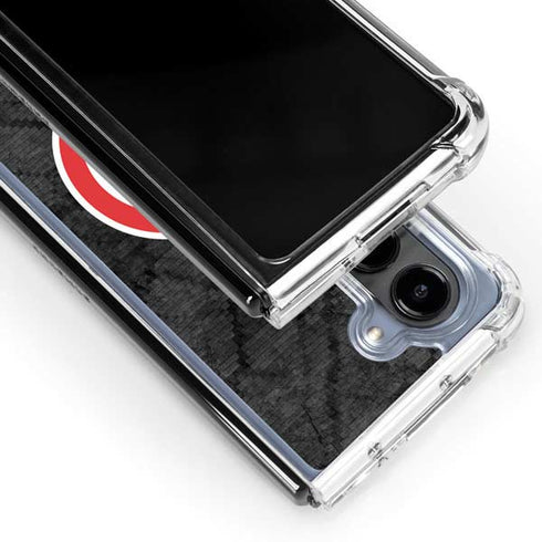 NBA Atlanta Hawks Dark Rust Galaxy Z Fold5 5G Clear Case