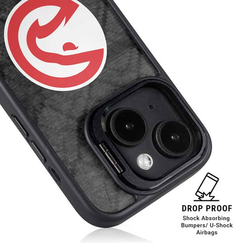 NBA Atlanta Hawks Dark Rust iPhone 14 Plus Kickstand Case