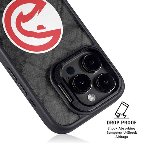 NBA Atlanta Hawks Dark Rust iPhone 14 Pro Max Kickstand Case