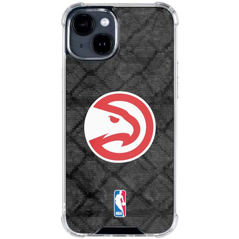 NBA Atlanta Hawks Dark Rust iPhone 15 Clear Case