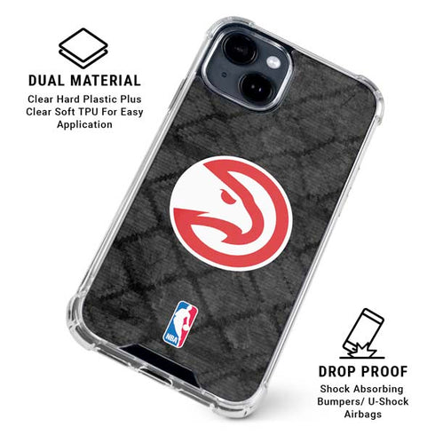 NBA Atlanta Hawks Dark Rust iPhone 15 Clear Case