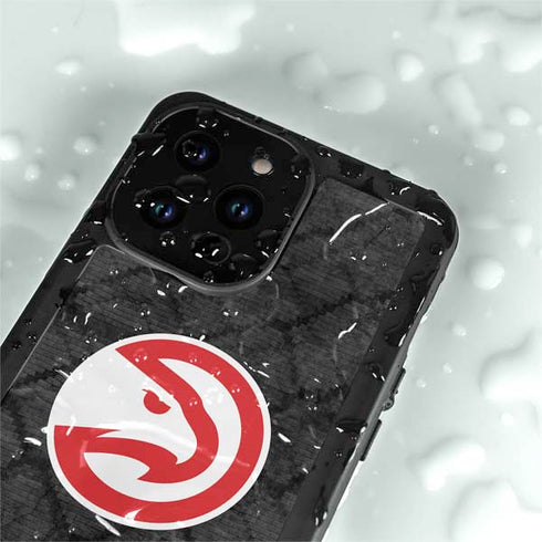 NBA Atlanta Hawks Dark Rust iPhone 15 Pro Waterproof Case