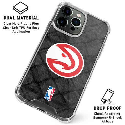 NBA Atlanta Hawks Dark Rust iPhone 16 Pro Max Clear Case