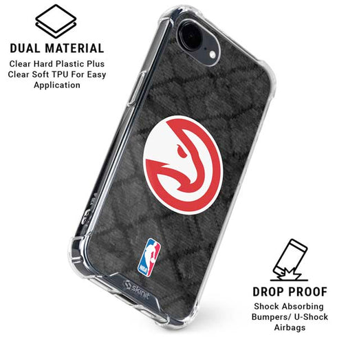 NBA Atlanta Hawks Dark Rust iPhone 16e Clear Case