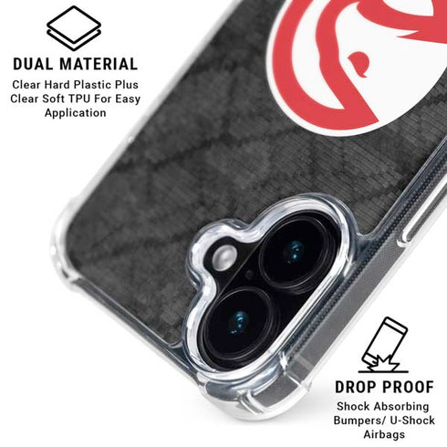NBA Atlanta Hawks Dark Rust iPhone 17 Clear Case
