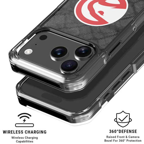 NBA Atlanta Hawks Dark Rust iPhone 18 Pro Clear Case