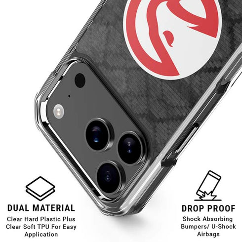 NBA Atlanta Hawks Dark Rust iPhone 18 Pro Clear Case