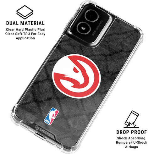 NBA Atlanta Hawks Dark Rust Moto G Power 5G (2024) Clear Case