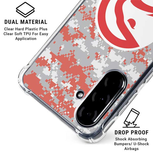 NBA Atlanta Hawks Digi Camo Galaxy A36 5G Clear Case