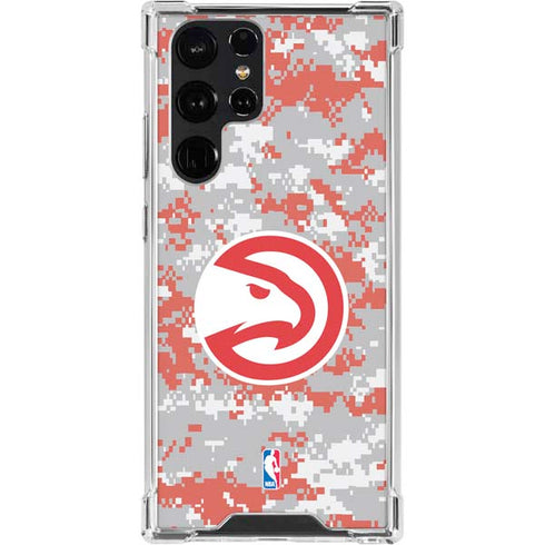 NBA Atlanta Hawks Digi Camo Galaxy S23 Ultra Clear Case