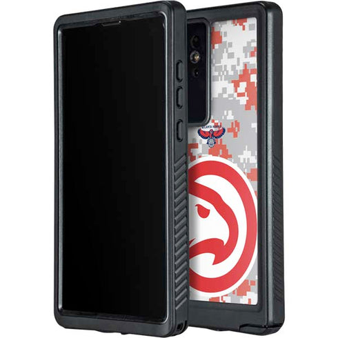 NBA Atlanta Hawks Digi Camo Galaxy S24 Ultra Waterproof Case