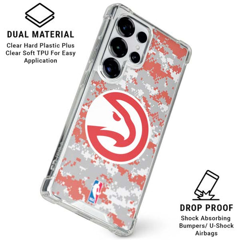 NBA Atlanta Hawks Digi Camo Galaxy S25 Ultra Clear Case