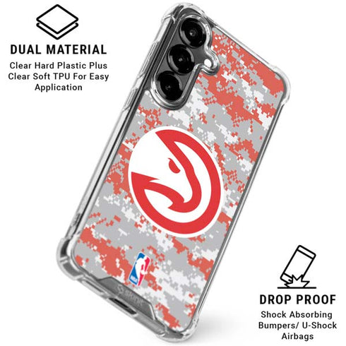 NBA Atlanta Hawks Digi Camo Galaxy S26 Plus Clear Case
