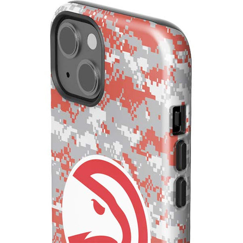NBA Atlanta Hawks Digi Camo iPhone 15 Impact Case